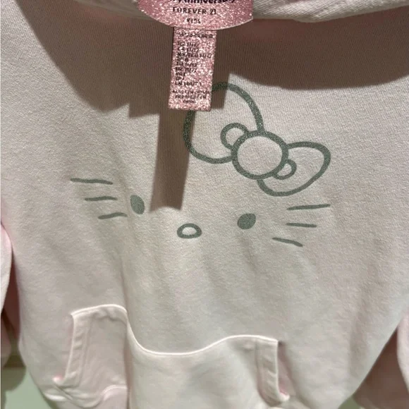 Forever 21 Pink Kids Hoodie with Hello Kitty Design - Picture 3 of 5